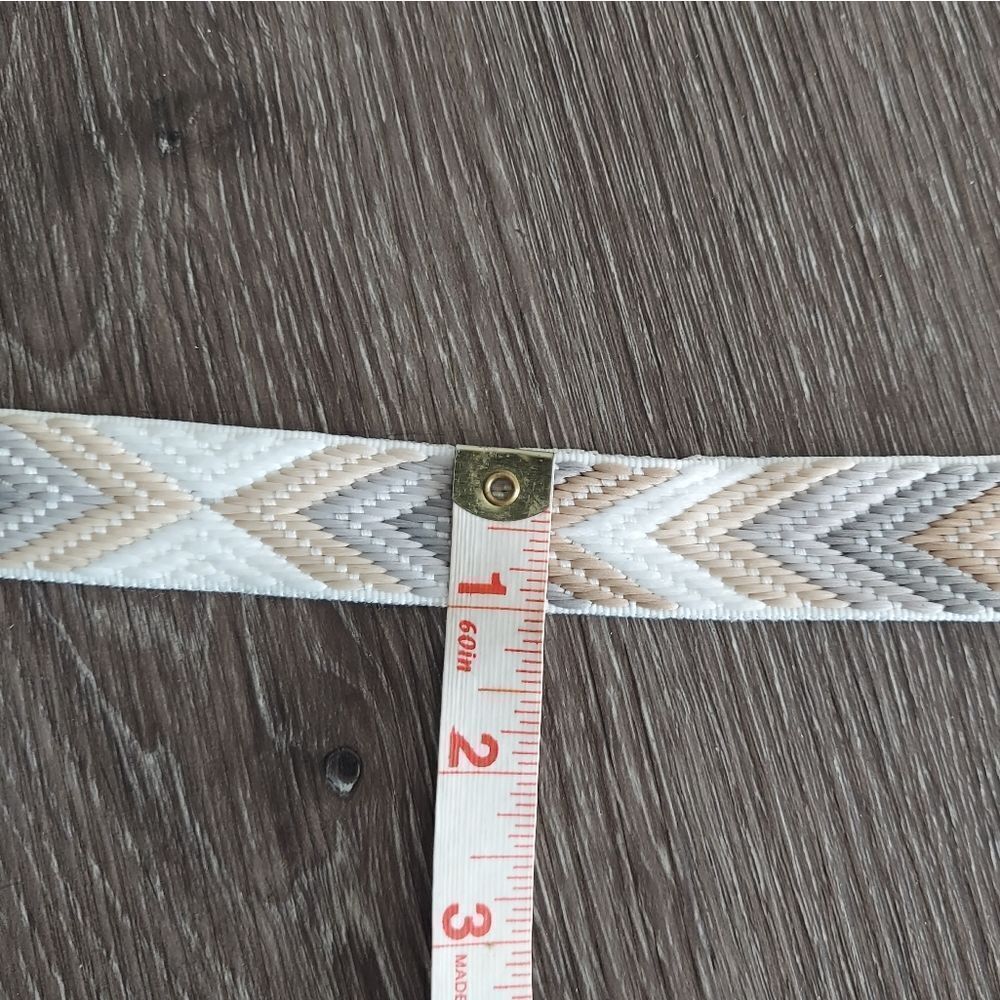 J Crew Chevron Pattern Belt Medium EUC - Picture 7 of 7